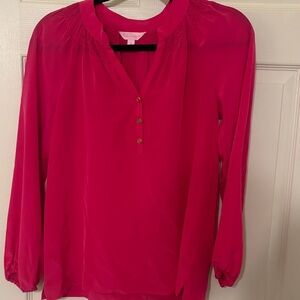 Lilly Pulitzer Vibrant Pink Blouse
